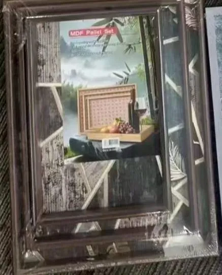 长方形胡桃台布拼格
套三