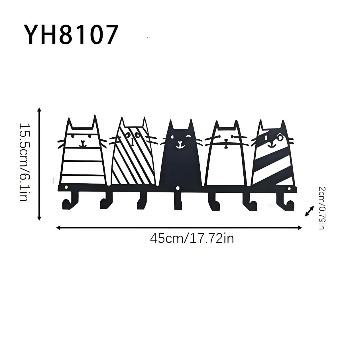 YH8108多功能金属挂钩(1.5mm厚度)