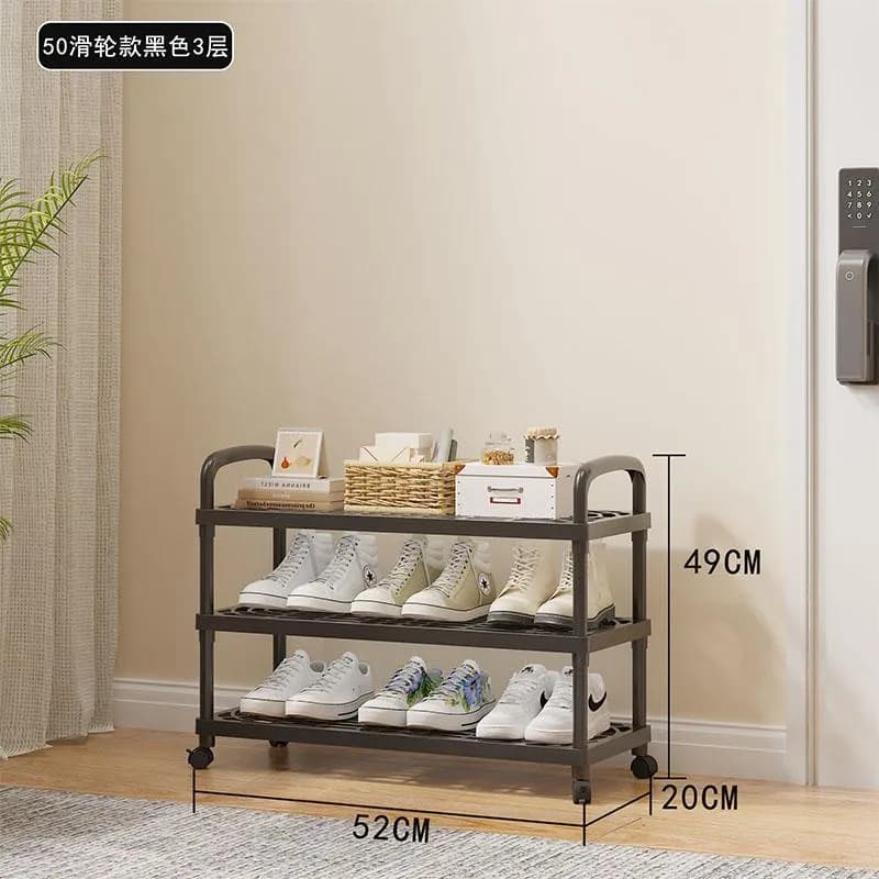 YH8823-50-4层常规款塑料层板鞋架(16mm烤漆管)