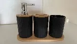 4件套 皂液瓶+漱口杯+牙刷杯托盘 4pcs set soap
dispenser+cup+pall et+Toothbrush
holder