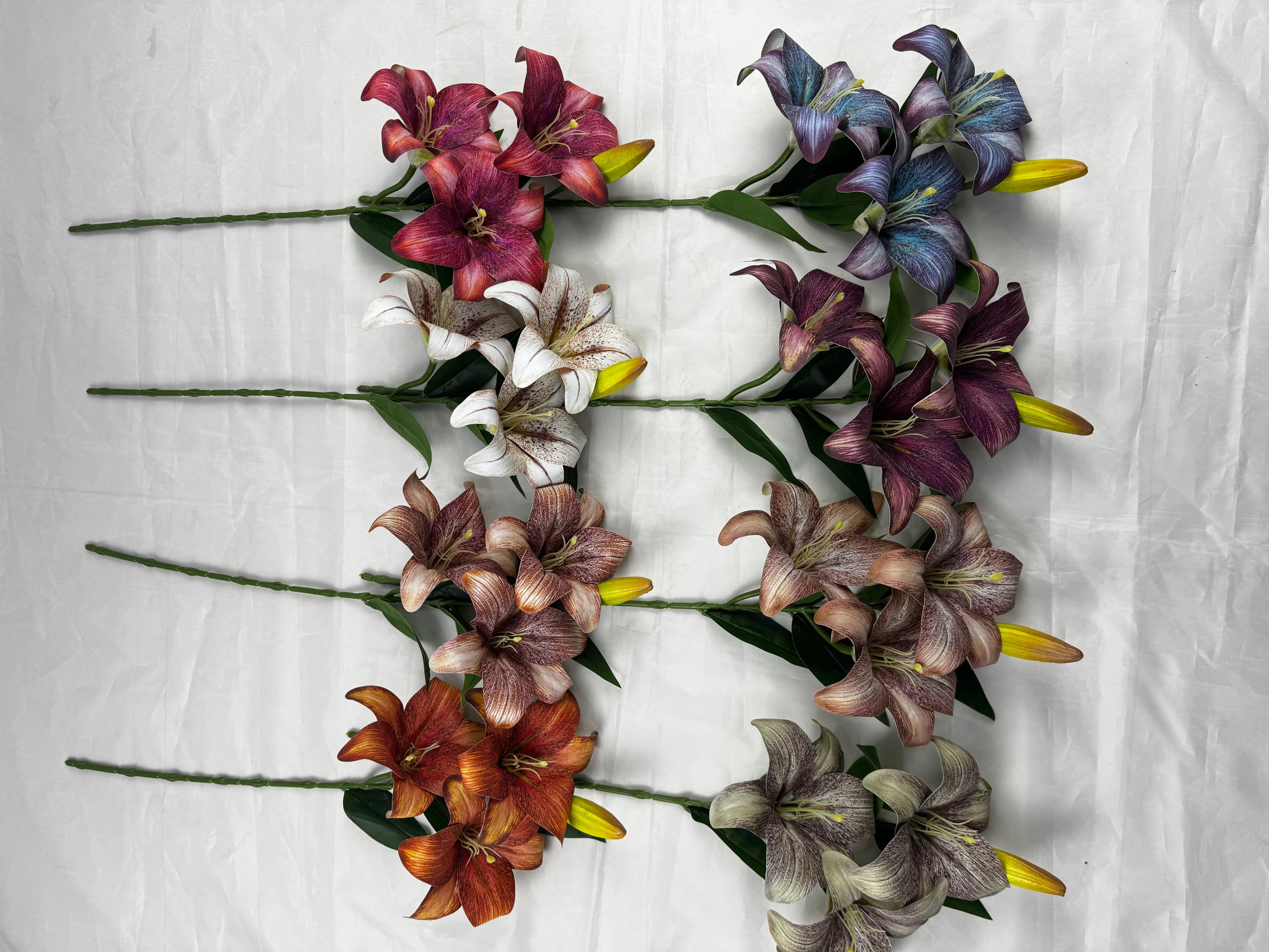 1花1蕾油画大皮百合