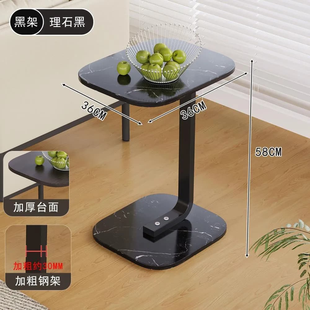 YH8605长方形升降桌边茶几(黑架)