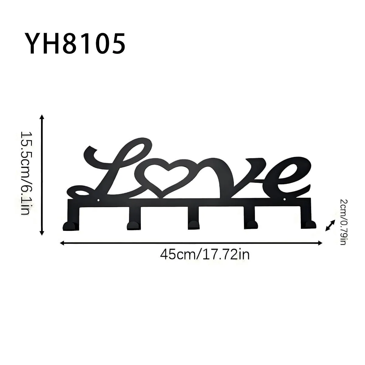 YH8106多功能金属挂钩(1.5mm厚度)