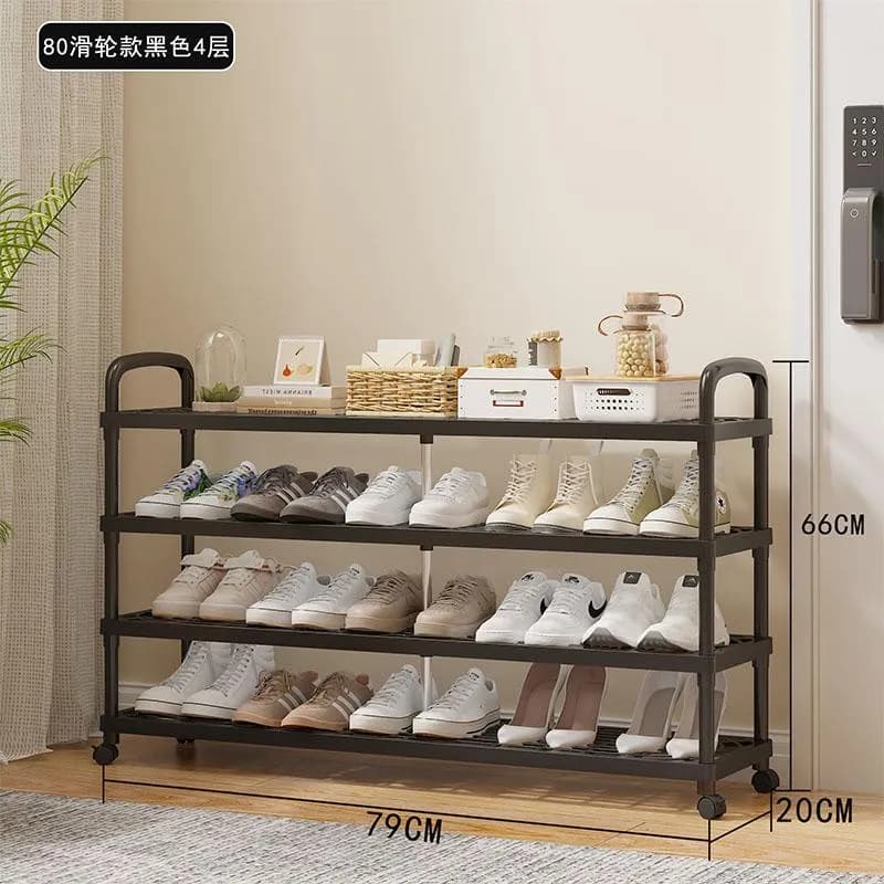 YH8823-80-5层常规款塑料层板鞋架(16mm烤漆管)