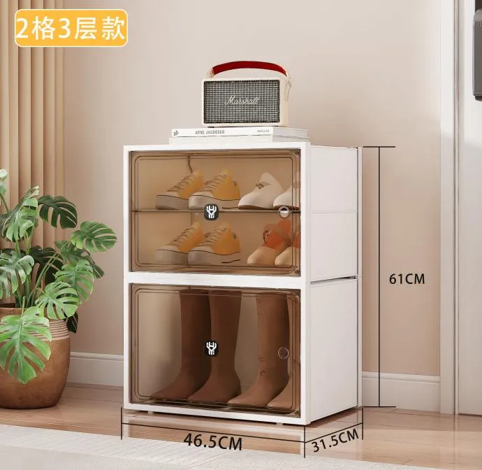新款YH6633-2格双排常规款香薰鞋盒(8双装)