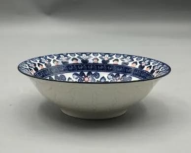 8凤尾浮雕斗碗-M39