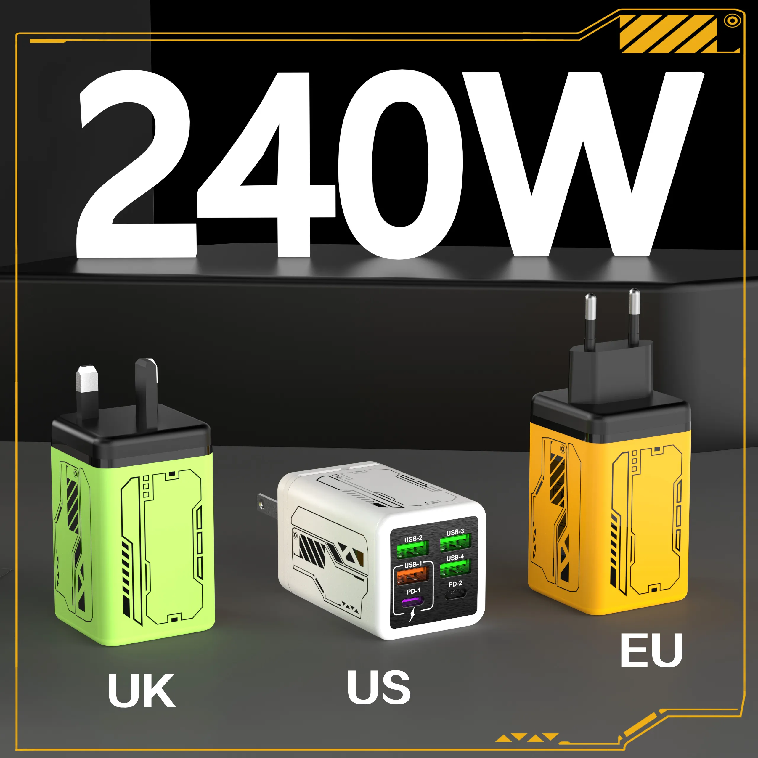 彩格-4USB+2PD
加重53克
(全协议)