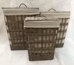 套三仿藤空编洗衣篓