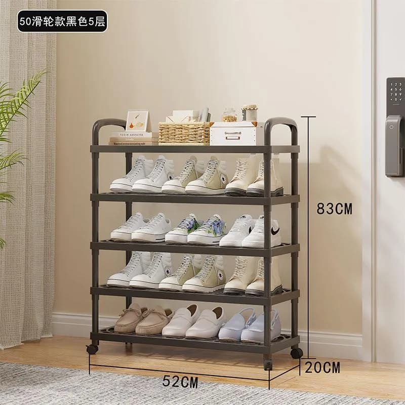 YH8823-50-6层常规款塑料层板鞋架(16mm烤漆管)