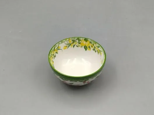 5.5面碗-绿边玫瑰