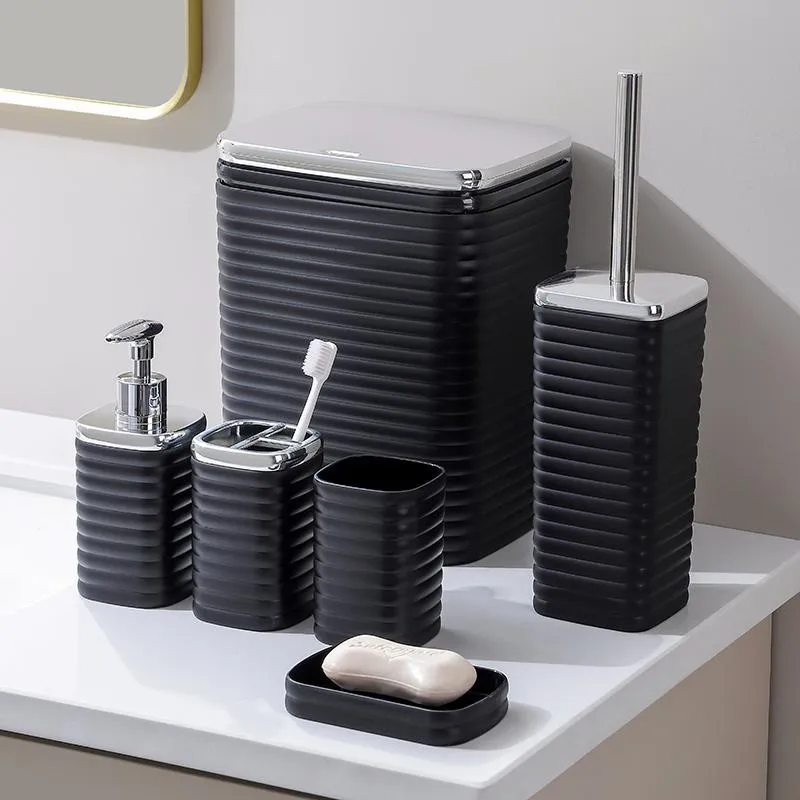 7件套 7PCS set 皂液瓶牙刷架 肥皂盒 垃圾桶马桶刷 底托 soap dispenser+Toothbrush holder+ cup+ brush holder+ dustbin+SOAP
Dish+pallet