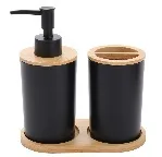 皂液瓶+口杯+竹底托 dispenser+cup+pall et