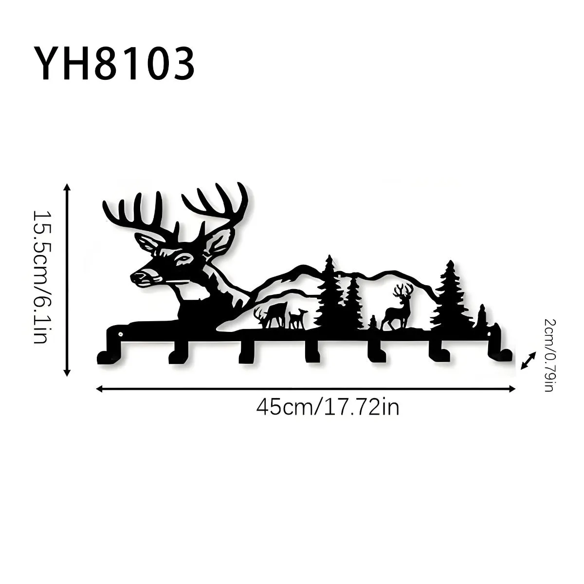 YH8104多功能金属挂钩(1.5mm厚度)