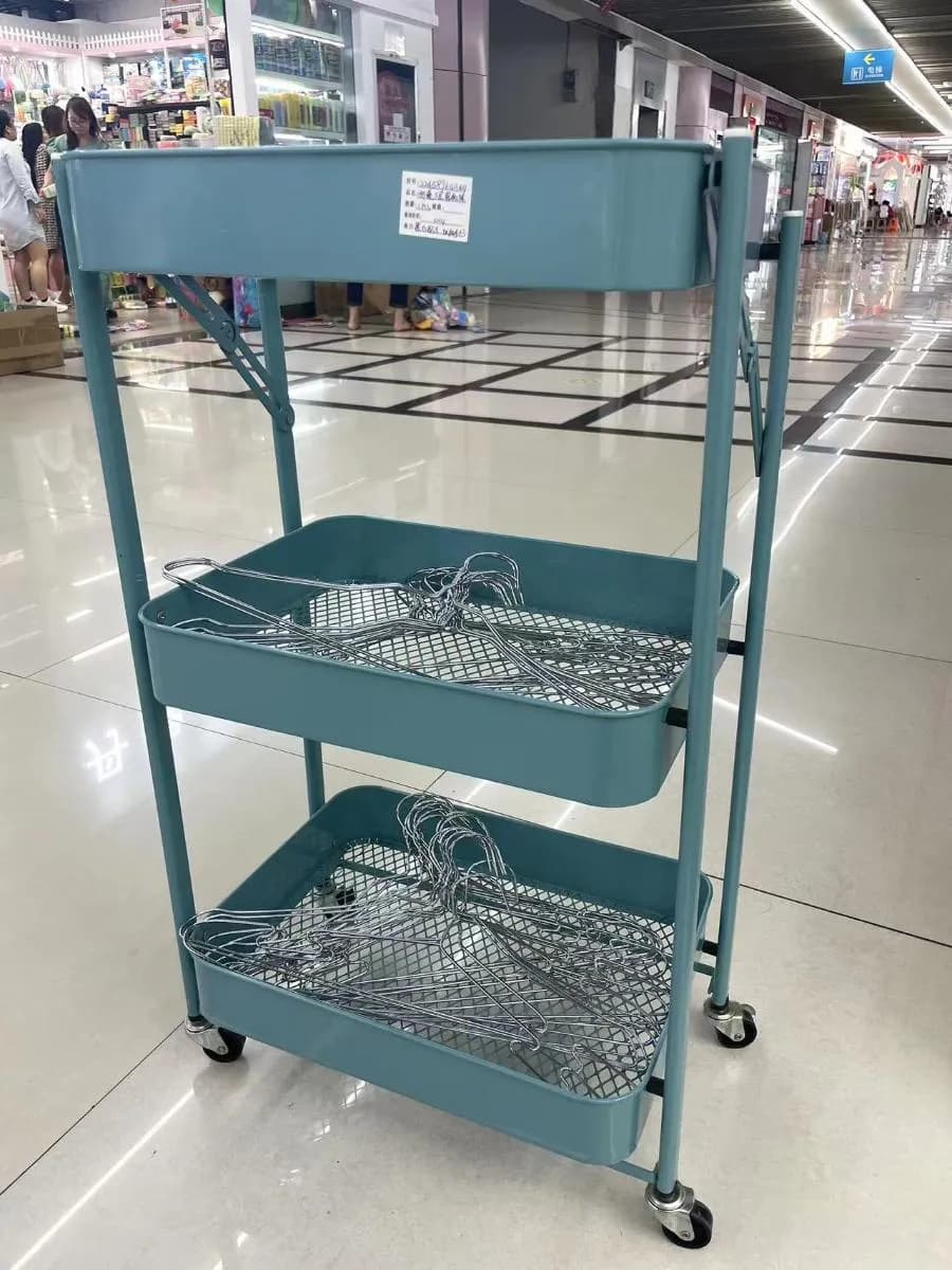 折叠扶手三层置物架