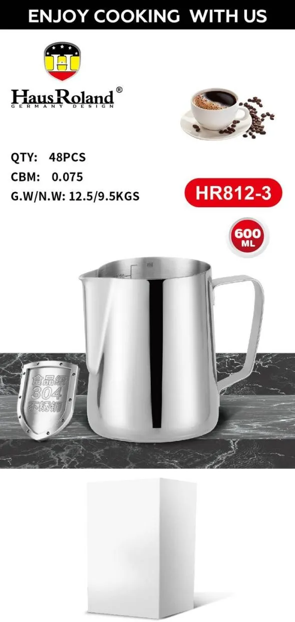 ITEM:HR812 -3
Material: stainless 304 Exterior: mirro polish
Interior: satin polish with capacity mark handle:stainless 304