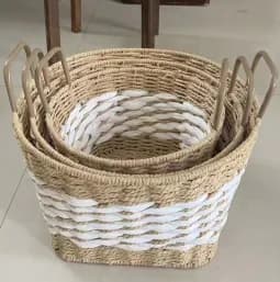 长方形双沿单个洗衣篓