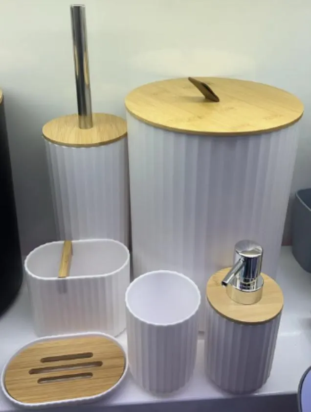 6件套 6PCS set 皂液瓶牙刷架 肥皂盒 垃圾桶马桶刷 soap dispenser+Toothbrush holder+ cup+ brush holder+ dustbin+SOAP
Dish