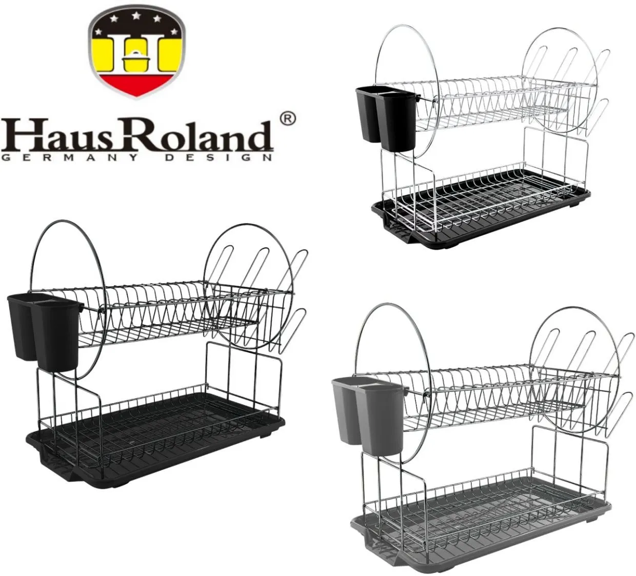 ITEM:HR317 -1
Meterial:iron wire with coating Diamter:4.0/2.5/2.0mm
Drip Tray/Cutlery Holder:PP Mugs Stand:N/A
Net Weight:0.916kgs