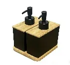 皂液瓶*2 +竹底托 dispenser*2+pallet