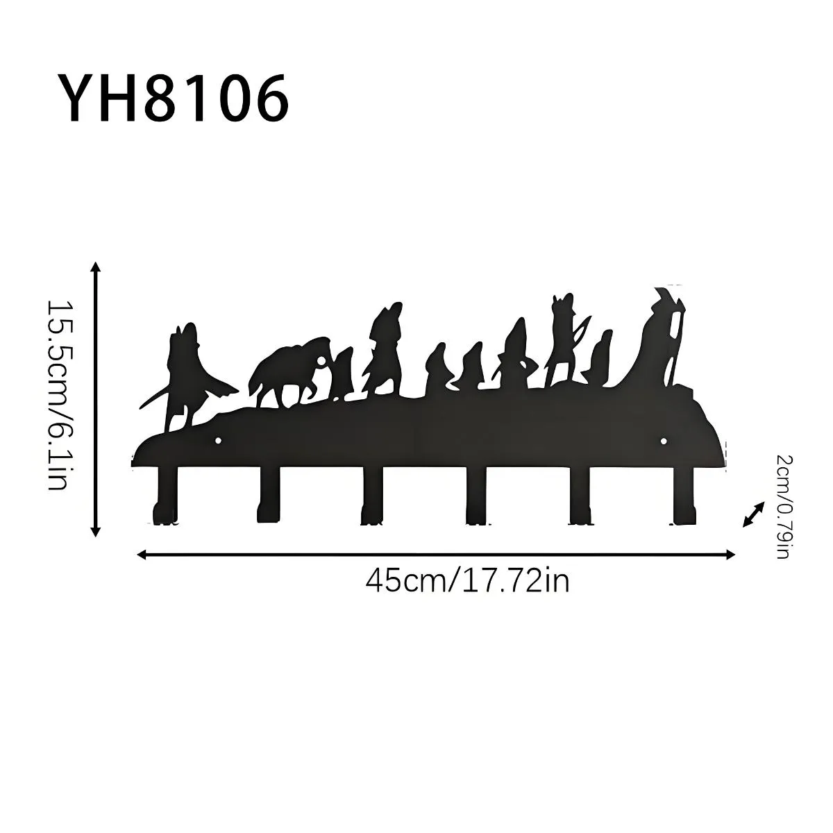 YH8107多功能金属挂钩(1.5mm厚度)