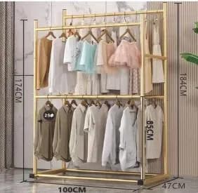 8682双杆晾衣架白色100cm